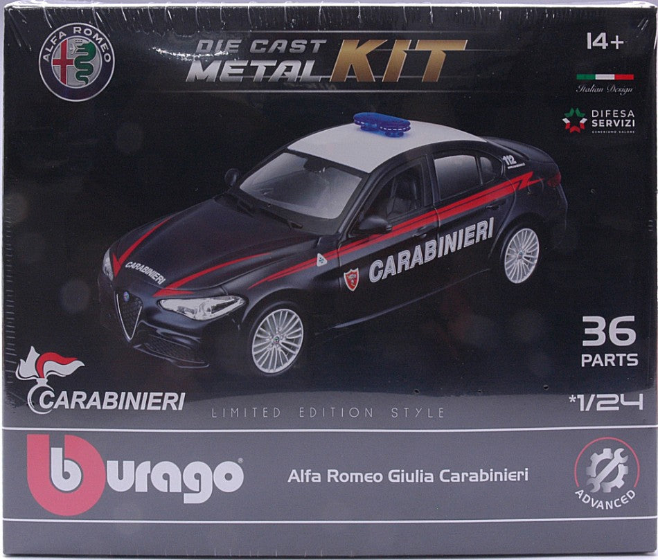 ALFA ROMEO GIULIA CARABINIERI KIT 1:24 - Burago - BU25128
