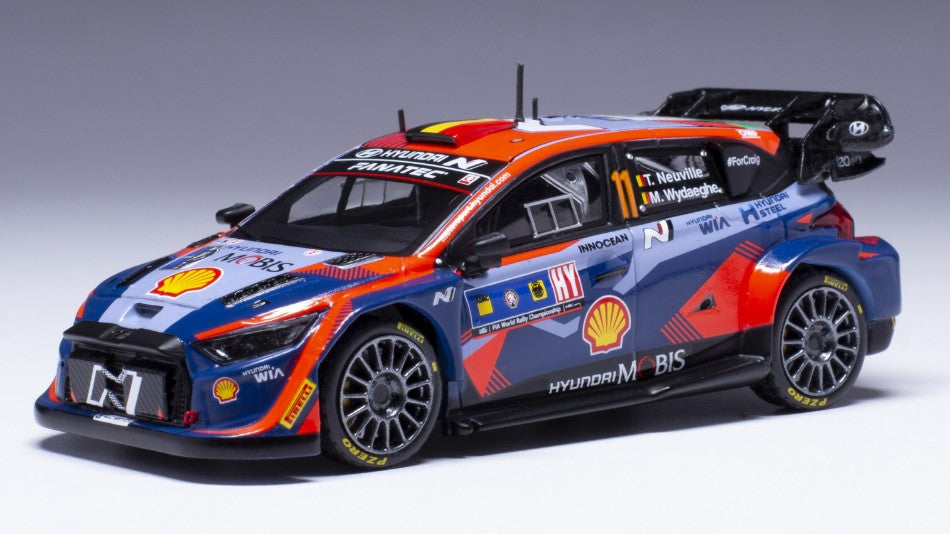 HYUNDAI I20 N WRC N.11 CENTR.EUROP.RALLY 2023 NEUVILLE-WYDAEGHE 1:43 - Ixo Model - RAM909