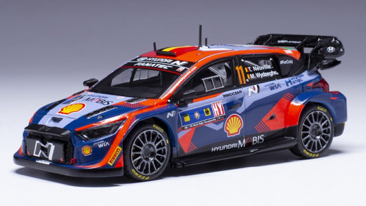 HYUNDAI I20 N WRC N.11 CENTR.EUROP.RALLY 2023 NEUVILLE-WYDAEGHE 1:43 - Ixo Model - RAM909