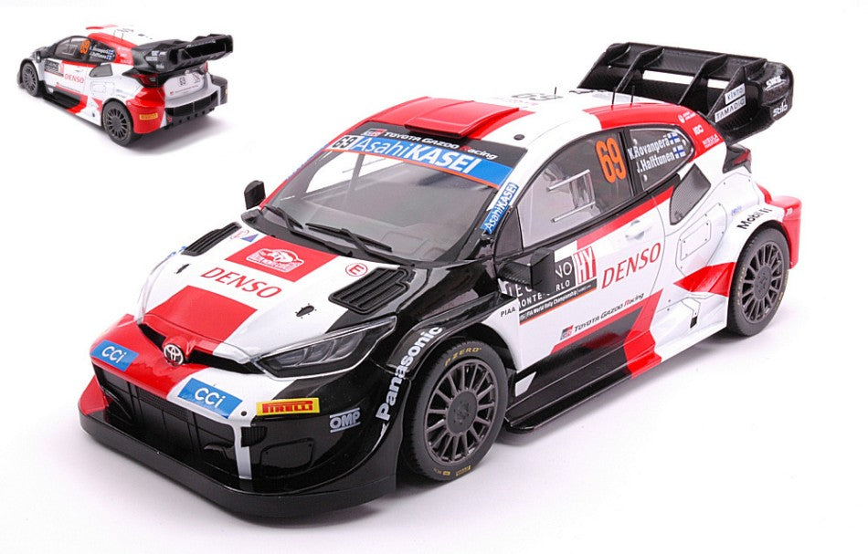 TOYOTA GR YARIS N.69 RALLY MONTE CARLO 2023 ROVANPERA-HALTTUNEN 1:18 - Ixo Model - 18RMC152B