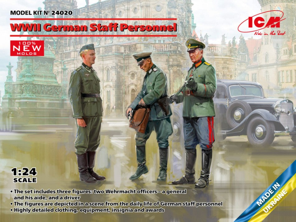 WWII GERMAN STAF PERSONNEL KIT 1:24 - ICM - ICM24020