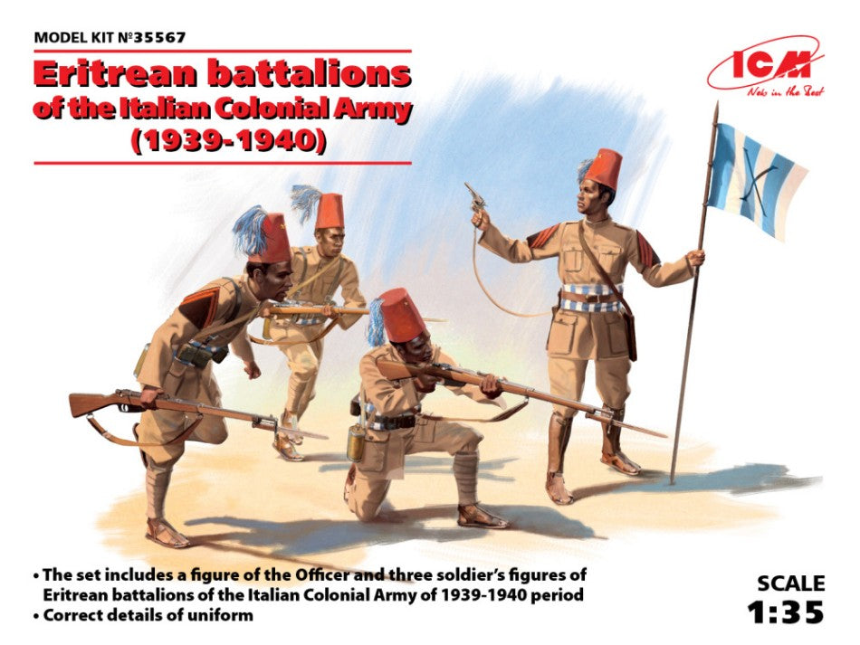 ERITREAN BATTALIONS OF THE ITALIAN COLONIAL ARMY 1939-1940 KIT 1:35 - ICM - ICM35567