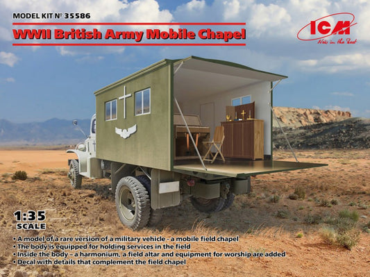 WWII BRITISH ARMY MOBILE CHAPEL KIT 1:35 - ICM - ICM35586