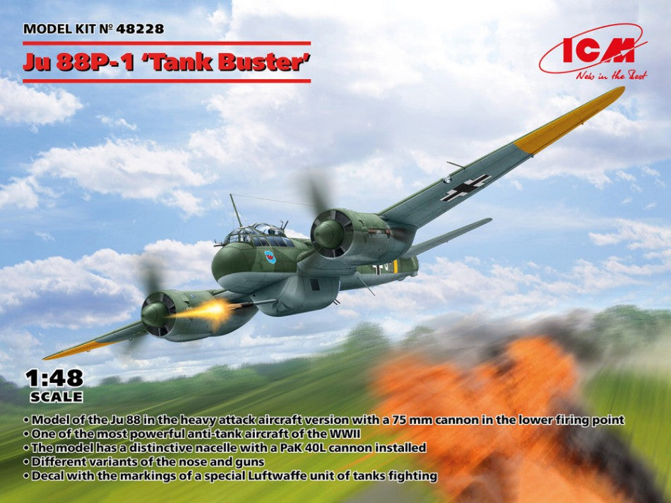 JU 88P-1 TANK BUSTER KIT 1:48 - ICM - ICM48228