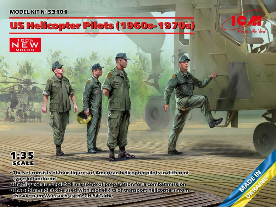 US HELICOPTER PILOTS(1960s-1970s) KIT 1:35 - ICM - ICM53101