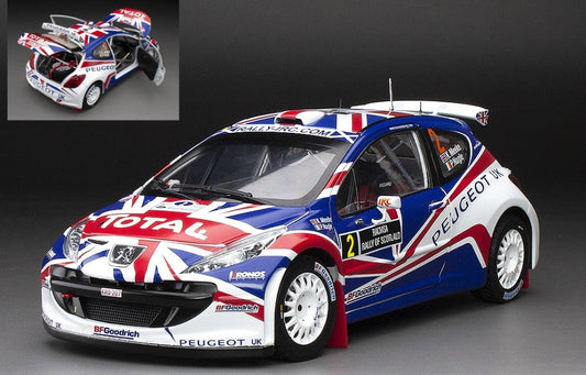 PEUGEOT 207 S2000 N.2 RALLY OF SCOTLAND 2009 K.MEEKE-P.NAGLE 1:18 - SunStar - SS5439