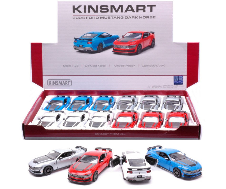 FORD MUSTANG DARK HORSE COL.ASS.cm 12 1:38 - Kinsmart - KT5455D