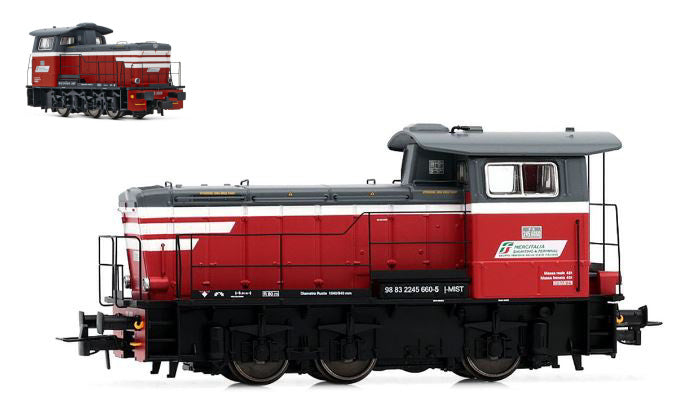 MERCITALIA S LOCOMOTIVA DIESEL DA MANOVRA LIVREA ROSSO/BIANCO EP.VI 1:87 - Rivarossi - HR2932