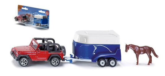 AUTO CON RIMORCHIO TRASPORTO CAVALLI 1:87 - Siku - SK1651