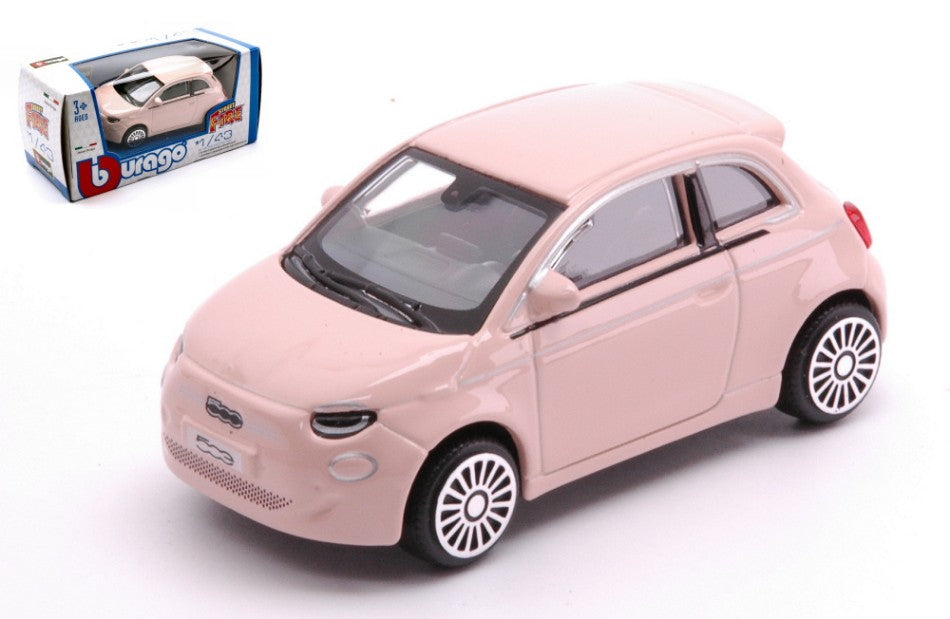 FIAT 500e 2021 PINK 1:43 - Burago - BU30456LR