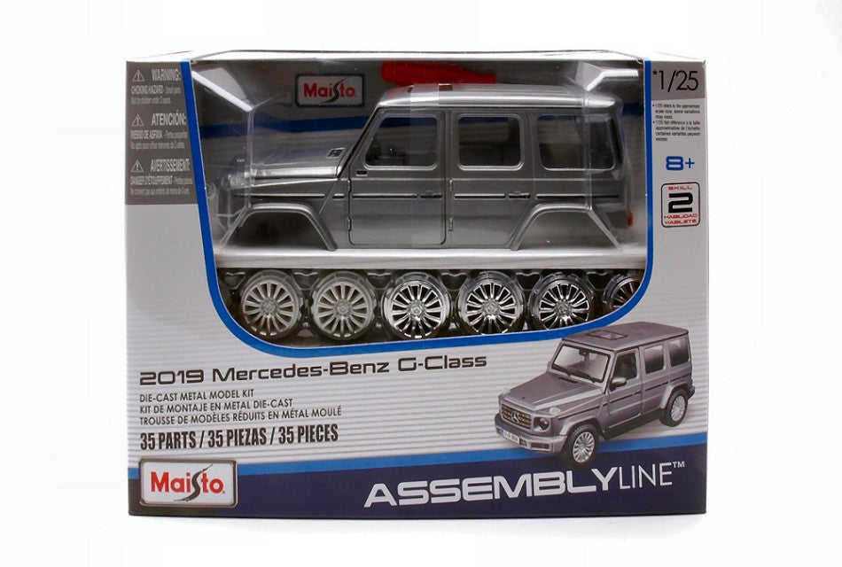 MERCEDES G CLASS 2019 SILVER KIT 1:24 - Maisto - MI39536