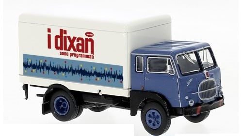 FIAT 642 BOX-WAGON "I DIXAN" 1960 BLUE/WHITE 1:87 - Brekina - BRE58613