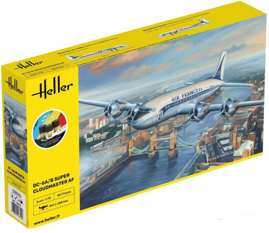 DC6 SUPER CLOUDMASTER AF STARTER KIT 1:72 - Heller - HL56315