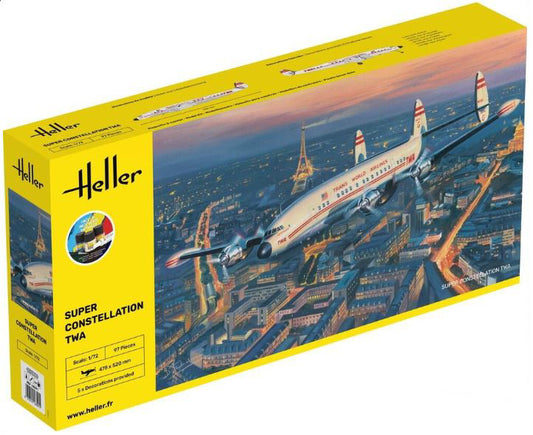 SUPER CONSTELLATION TWA STARTER KIT 1:72 - Heller - HL58391