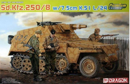SD.KFZ.250/8 W/7,5 cm K.51 L/24 KIT 1:35 - Dragon - D6425