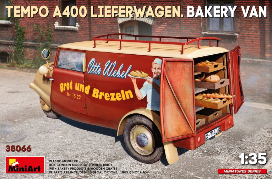 TEMPO A400 LIEFERWAGEN BAKERY VAN KIT 1:35 - Miniart - MIN38066