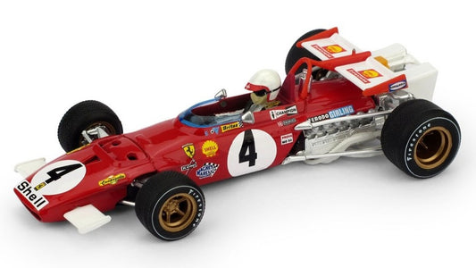 FERRARI 312B CLAY REGAZZONI 1970 N.4 WINNER ITALY GP W/PILOTE 1:43 - Brumm - BM0313CH