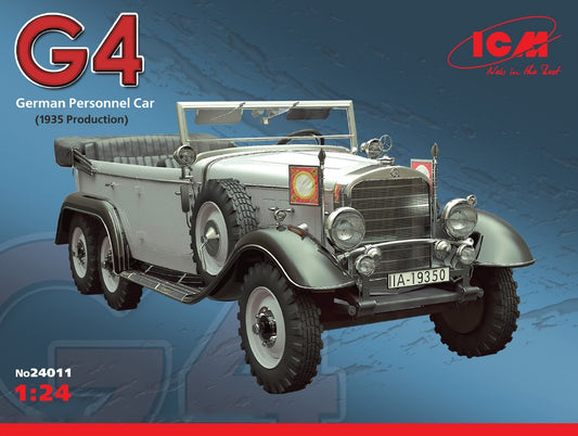 MERCEDES TYP G4 1935 PRODUCTION GERMAN PERSONNEL CAR KIT 1:24 - ICM - ICM24011