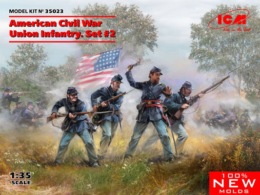 AMERICAN CIVIL WAR UNION INFANTRY SET 2 KIT 1:35 - ICM - ICM35023
