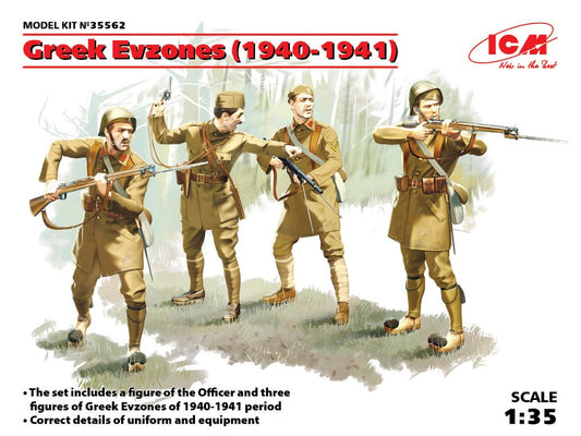 GREEK EVZONES 1940-1941 4 FIGURES KIT 1:35 - ICM - ICM35562