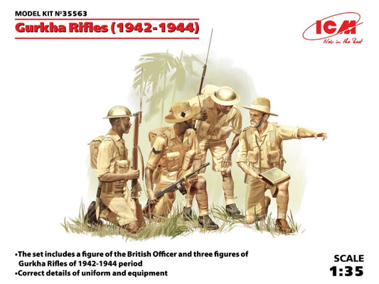 GURKHA RIFLES 1944 4 FIGURES KIT 1:35 - ICM - ICM35563