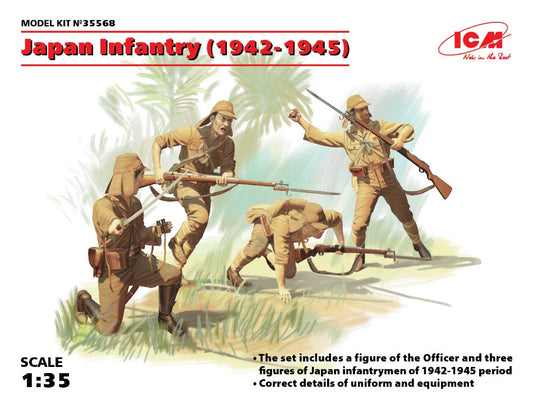 JAPAN INFANTRY 1942-1945 4 FIGURES KIT 1:35 - ICM - ICM35568