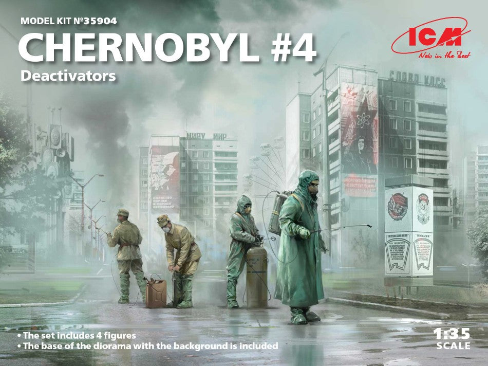 CHERNOBYL DEACTIVATORS 4 FIGURES KIT 1:35 - ICM - ICM35904