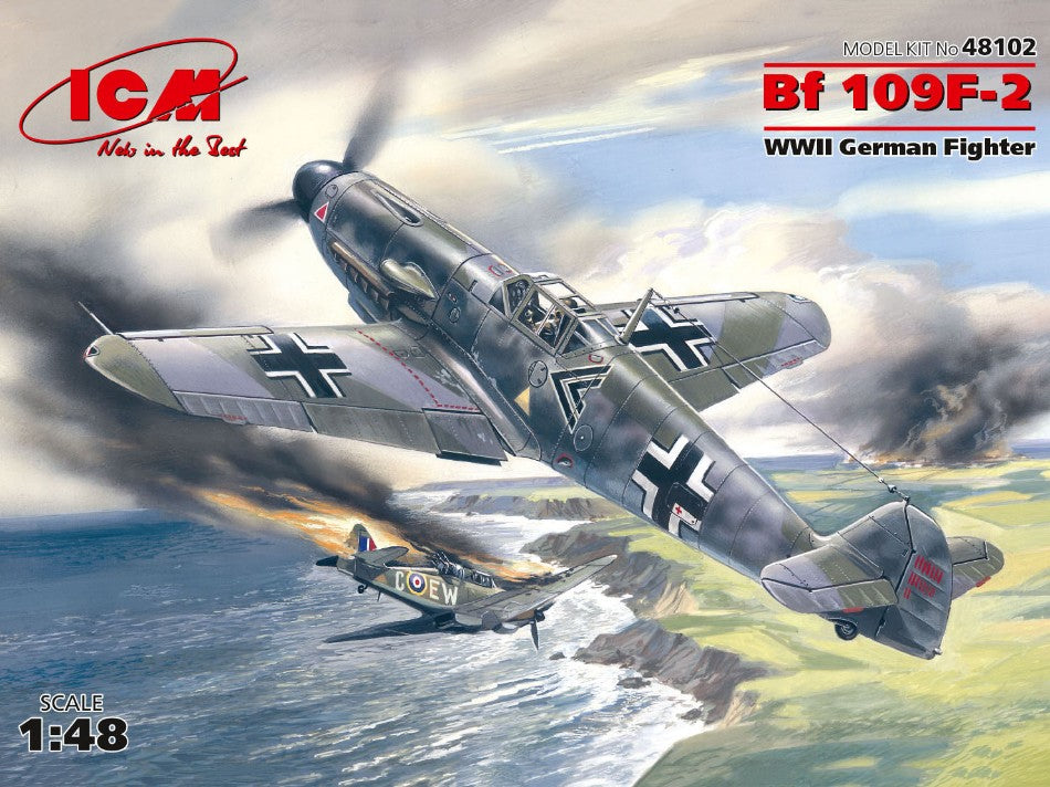 MESSERSCHMITT Bf 109F-2 WWII GERMAN FIGHTER KIT 1:48 - ICM - ICM48102