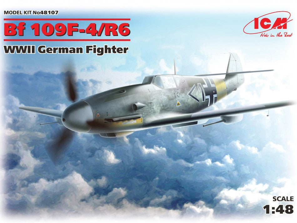 MESSERSCHMITT Bf 109F-4/R6 WWII GERMAN FIGHTER KIT 1:48 - ICM - ICM48107