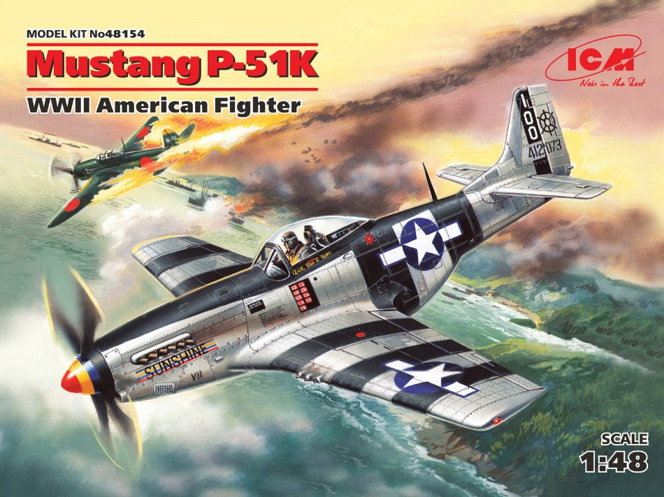 MUSTANG P-51K WWII AMERICAN FIGHTER KIT 1:48 - ICM - ICM48154