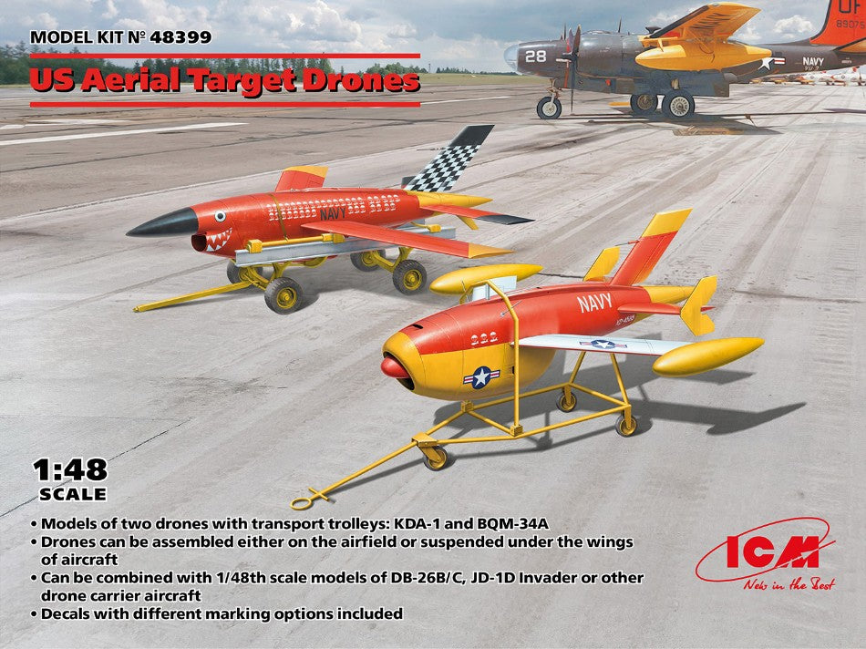 US AERIAL TARGET DRONS KIT 1:48 - ICM - ICM48399