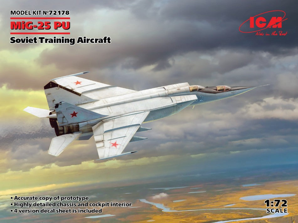 MIG-25 PU SOVIET TRAINING AIRCRAFT KIT 1:72 - ICM - ICM72178