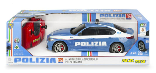 ALFA ROMEO GIULIA POLIZIA RADIOCOMANDO 1:18 - RE.EL.Toys - RE2201