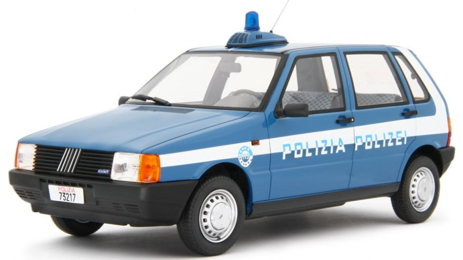 FIAT UNO 55S 1983 POLIZIA BLUE 1:18 - Laudo Racing - LM182B-PO