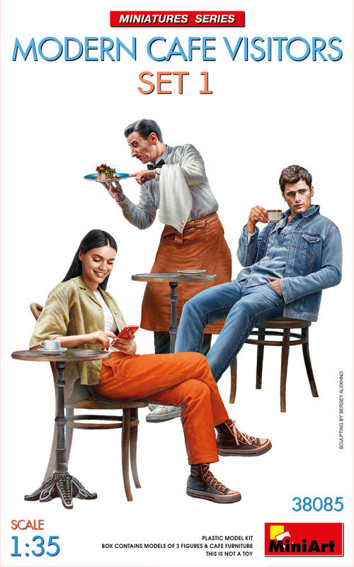 MODERN CAFE VISITORS SET 1 KIT 1:35 - Miniart - MIN38085