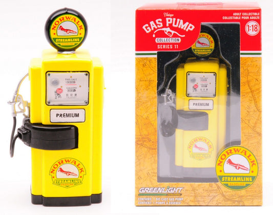 GAS PUMP NORWALK STREAMLINE GASOLINE 1948 1:18 - Greenlight - GREEN14110A