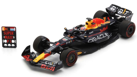 RED BULL RB19 N.1 WINNER BELGIAN GP 2023 W/PIT BOARD MAX VERSTAPPEN 1:43 - Spark Model - S8916