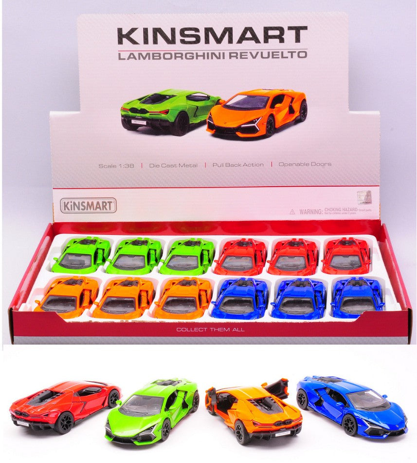 LAMBORGHINI REVUELTO (5459D) COL.ASS.1:38 cm 12 - Kinsmart - KT18073