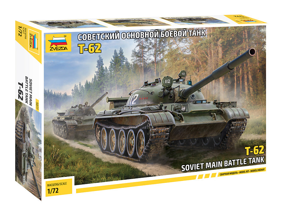 T-62 SOVIET MAIN BATTLE TANK KIT 1:72 - Zvezda - Z5077