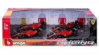 Ferrari - Set F1 x4 1:43 - SF-23 n°16 (2023) C.Leclerc - n°55 Pole Position 3rd MONZA ITALY GP (2023) C.Sainz - F1-75 n°16 2nd Monza Italy GP (2022) C.Leclerc - n° 55 (2022) C.Sainz - Bburago