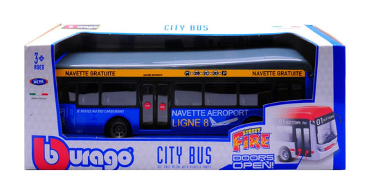 CITY BUS LIGNE 8 NAVETTE AEROPORT cm 19 - Burago - BU32102BY