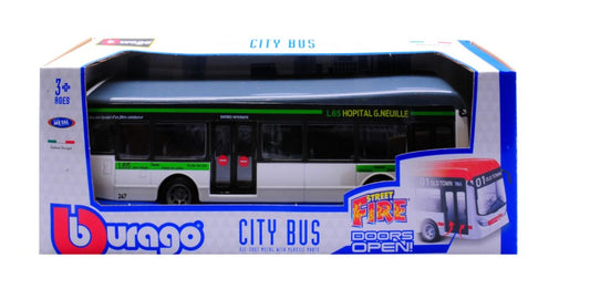 CITY BUS L65 HOSPITAL G.NEUVILLE cm 19 - Burago - BU32102GW