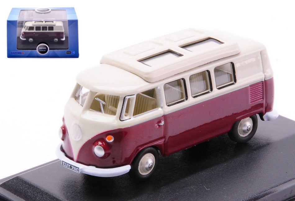 VW T1 CAMPER TITAN RED/BEIGE 1:76 - Oxford - OXF76VWS010