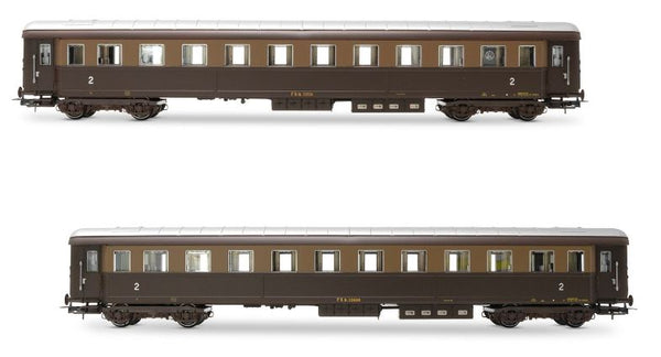 FS 2 CARROZZE 1 2a CLASSE C/SCOMPART.RISTORO 1 2a CLASSE EP.III-IV 1:8 ...