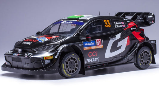 TOYOTA YARIS WRC N.33 RALLY SWEDEN 2024 EVANS-MARTIN 1:18 - Ixo Model - 18RMC200