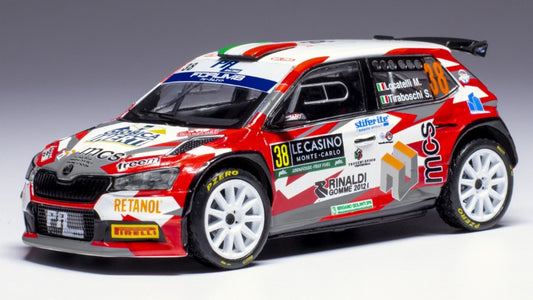 SKODA FABIA RALLY2 N.38 RALLY MONTE CARLO 2024 LOCATELLI-TIRABOSCHI 1:43 - Ixo Model - RAM921