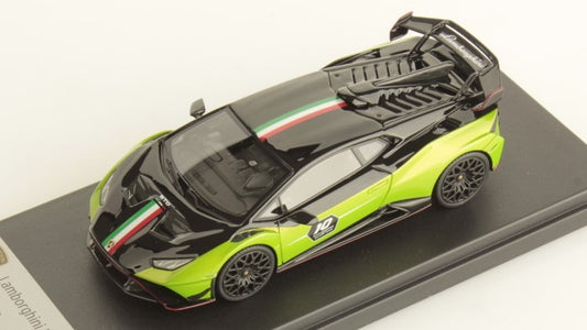 LAMBORGHINI HURACAN STO SC 10th ANNIVERSARY GREEN/BLACK 1:43 - Looksmart - LS523SC