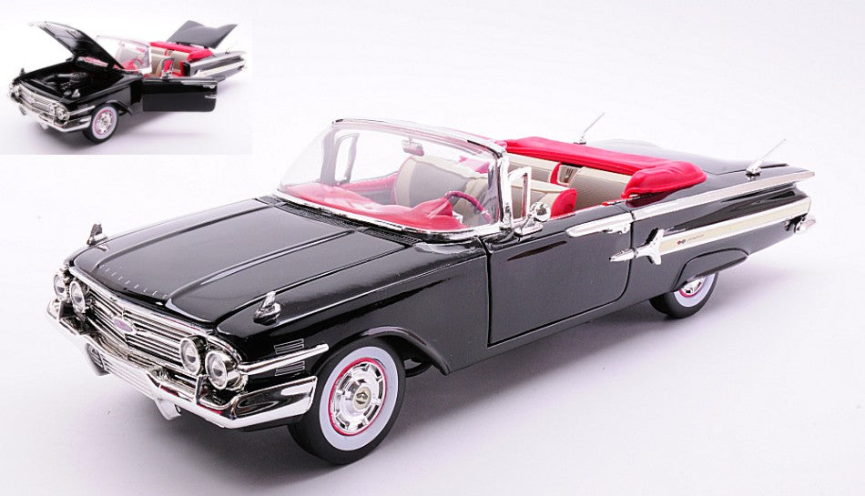 CHEVROLET IMPALA 1960 BLACK 1:18 - MotorMax - MTM73110BK