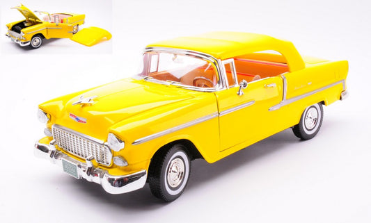 CHEVROLET BEL AIR CONVERTIBLE 1955 YELLOW 1:18 - MotorMax - MTM73184Y