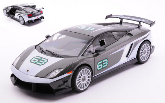 LAMBORGHINI GALLARDO LP 560-4 SUPER TROFEO GT N.63 GREY/WHITE 1:24 - MotorMax - MTM73793